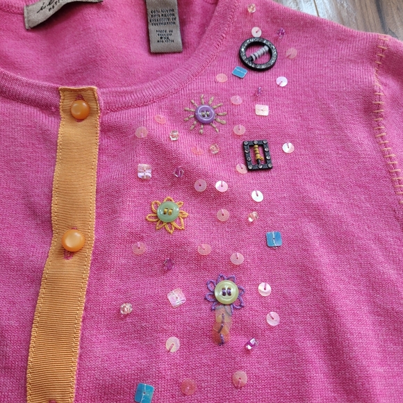 i.e. Relaxed Petite Size XL Button Front Sweater - Picture 6 of 11